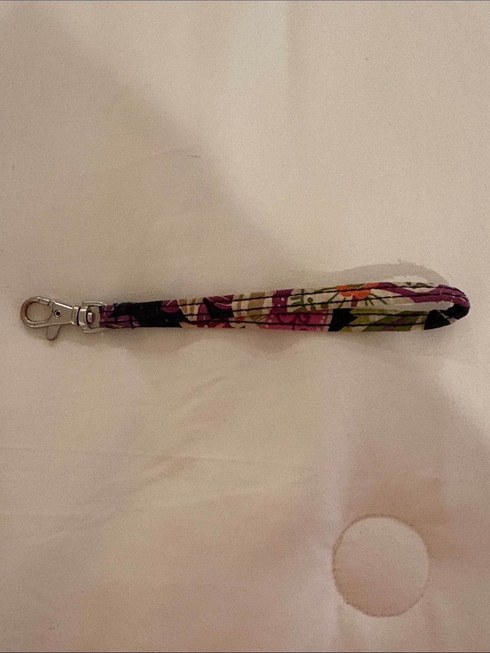Vera Bradley Purple Floral Wristlet Key Strap
